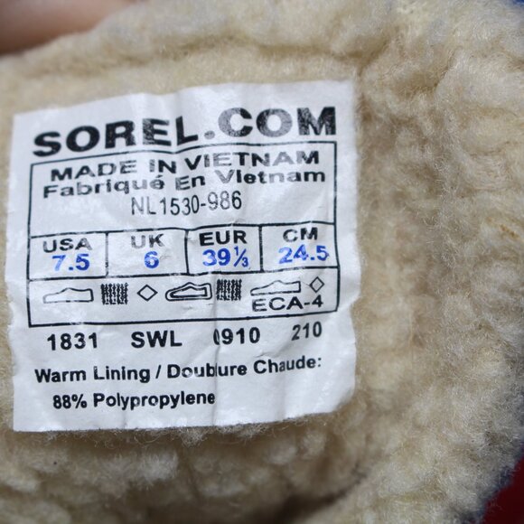 Sorel Tivoli Women's Red Waterproof Boots NL1530-986 US Size 7.5 - Picture 10 of 11